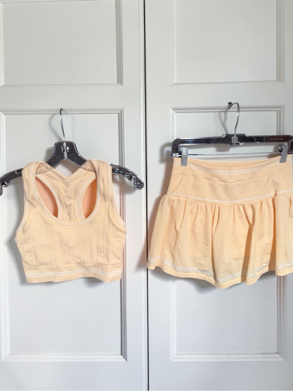 Target Peach Racerback Sports Bra and Skirt Set